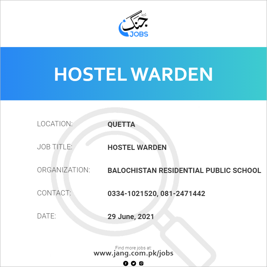 Hostel Warden