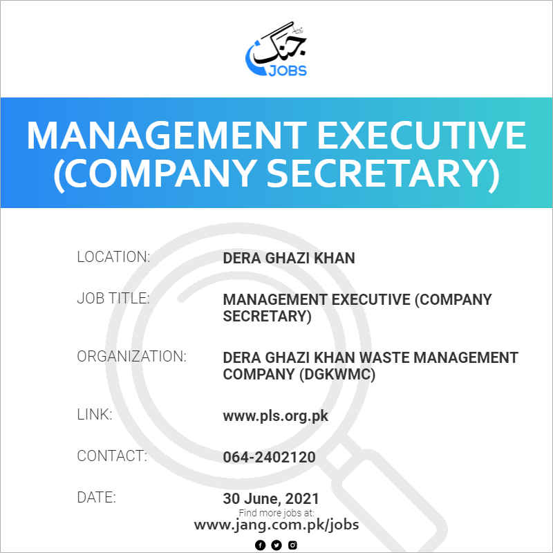Management Executive (Company Secretary)