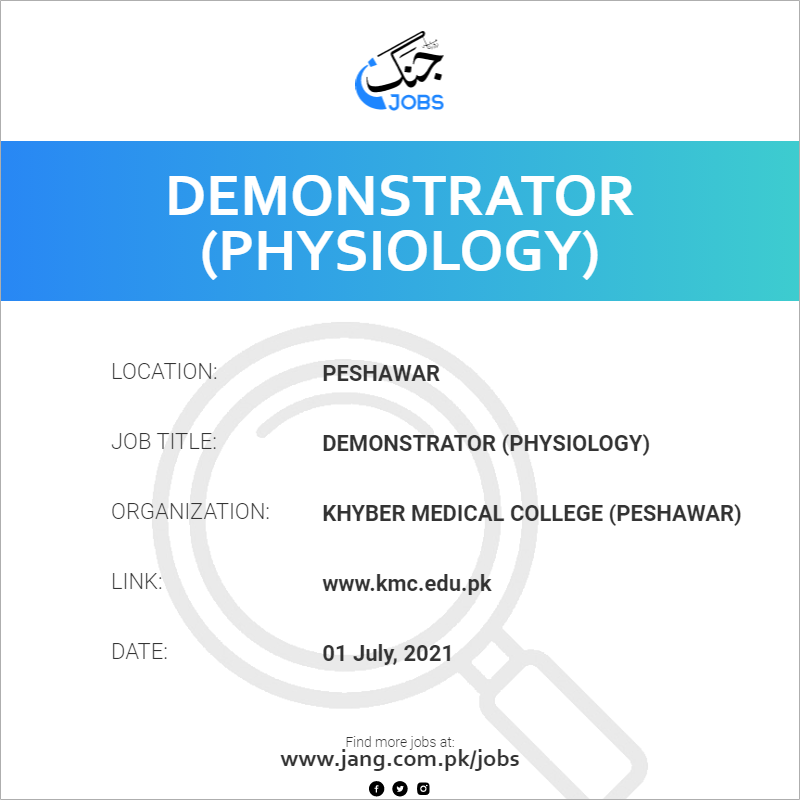 Demonstrator (Physiology) 