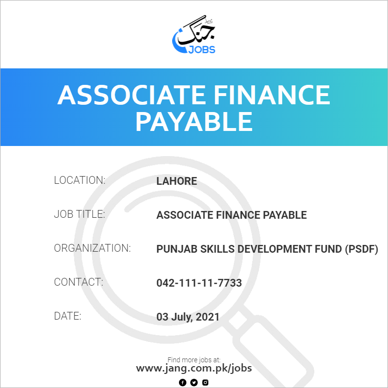 Associate Finance Payable