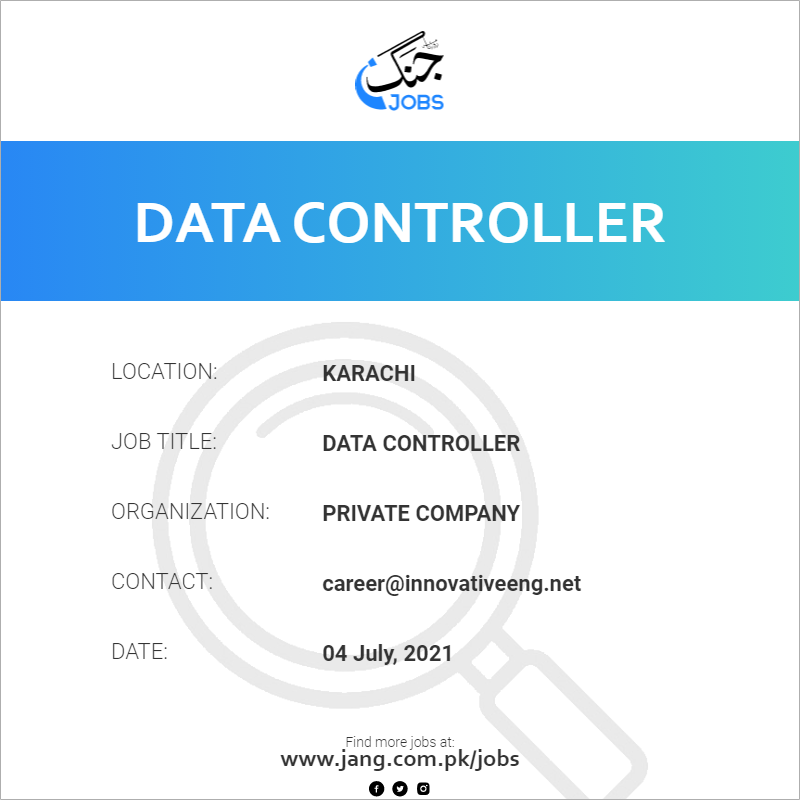 data-controller-job-private-company-jobs-in-karachi-14536