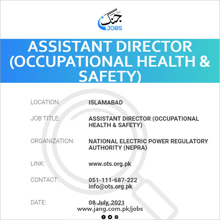 Assistant Director (Occupational Health & Safety)