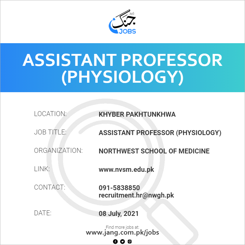 Assistant Professor (Physiology) 