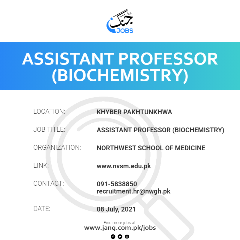 Assistant Professor (Biochemistry)