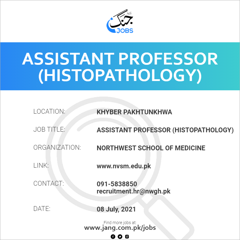 Assistant Professor (Histopathology) 