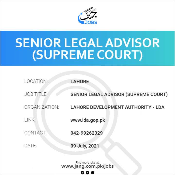 Senior Legal Advisor (Supreme Court)