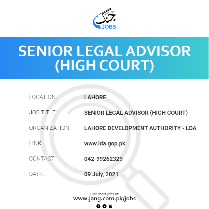 Senior Legal Advisor (High Court)