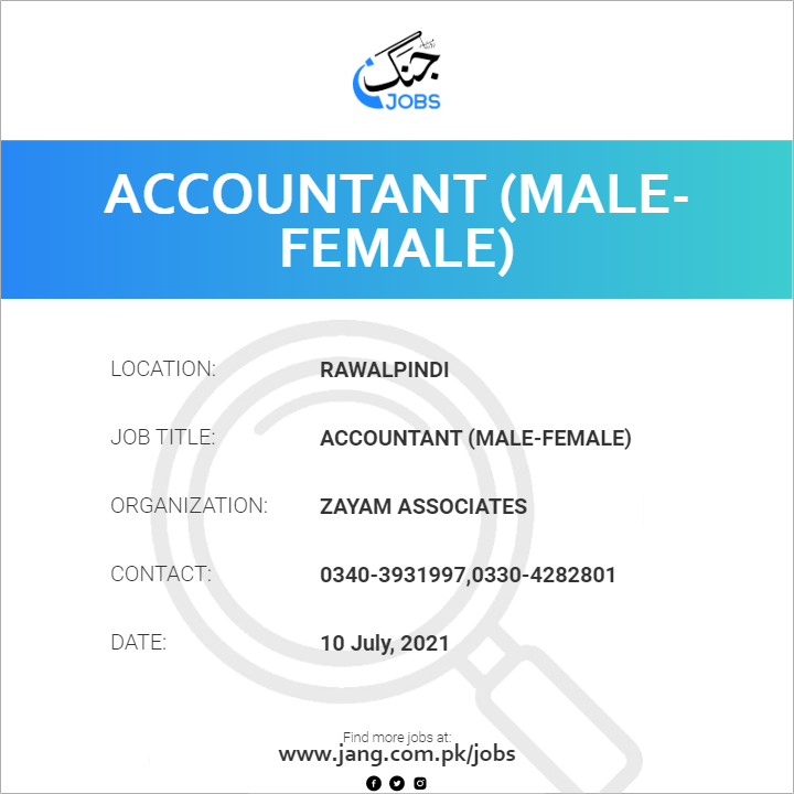 Accountant (Male-Female)