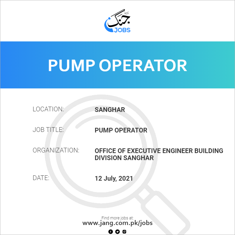 Pump Operator 