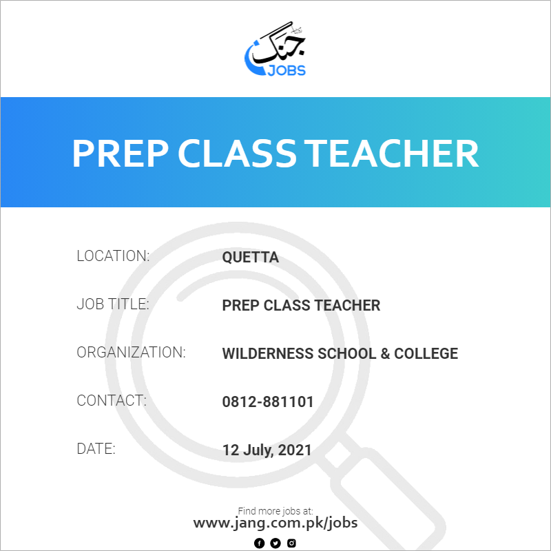 Prep Class Teacher 