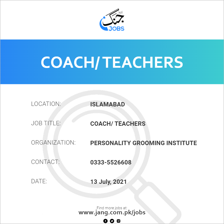 Coach/ Teachers