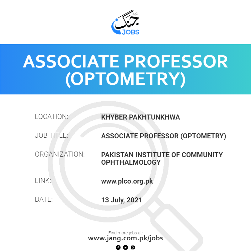 Associate Professor (Optometry) 
