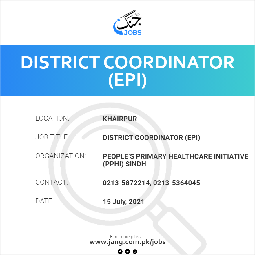 District Coordinator (EPI)