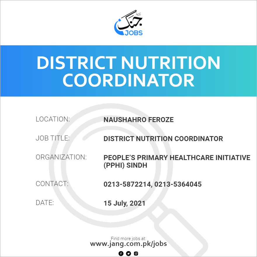 District Nutrition Coordinator