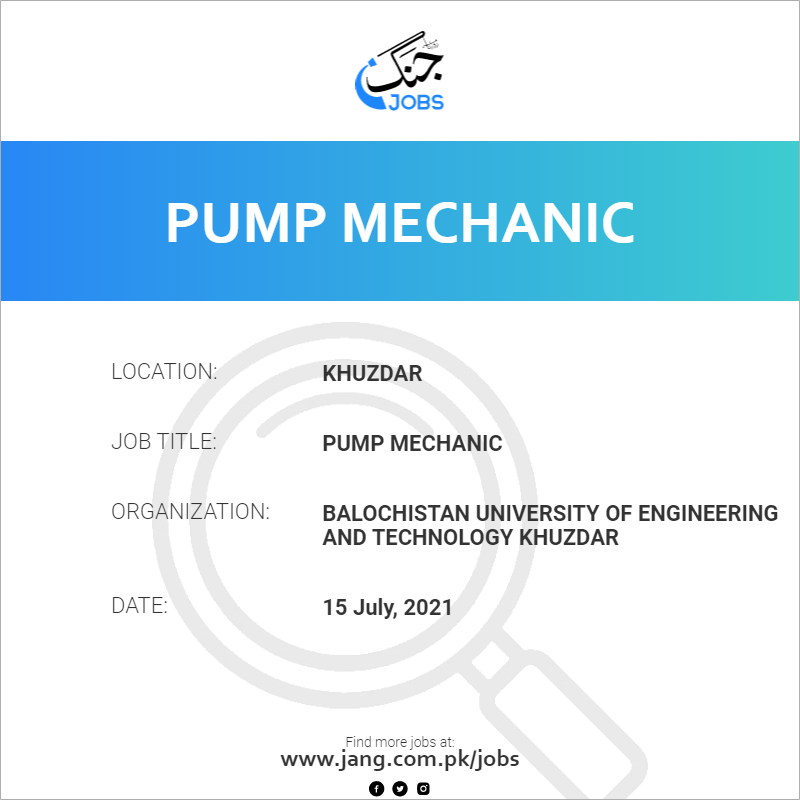 Pump Mechanic 