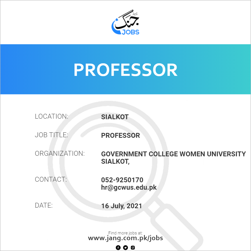 Professor (BS-21)