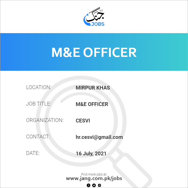 M&E Officer