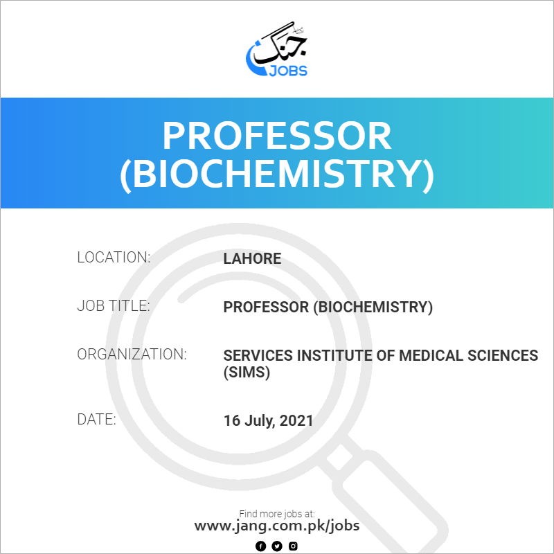 Professor (Biochemistry)