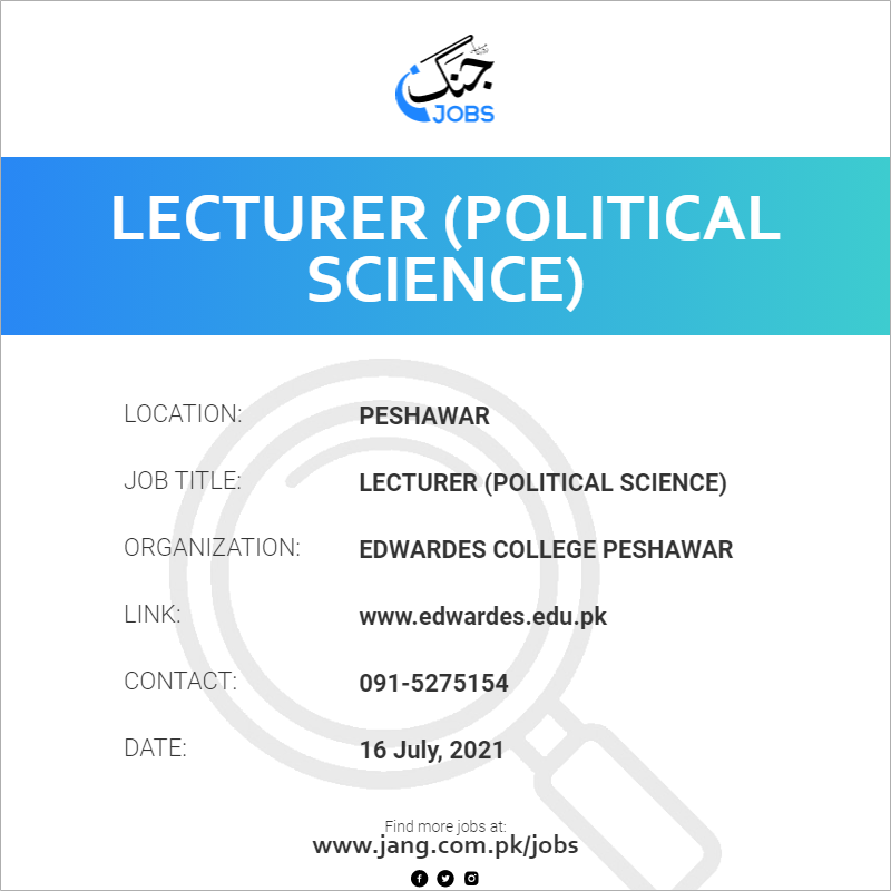 Lecturer (Political Science)