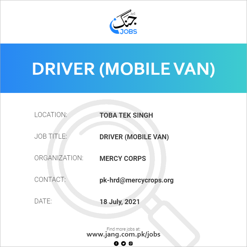 Driver (Mobile Van)