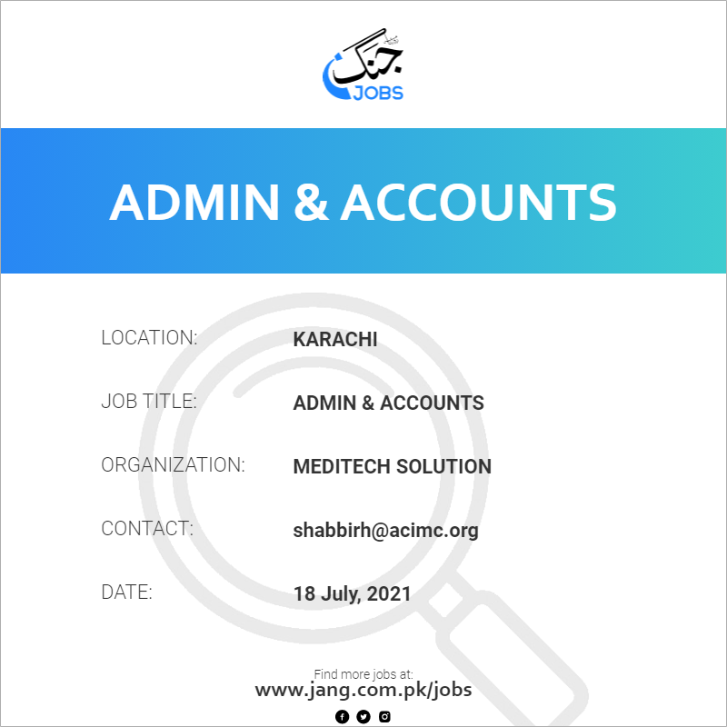 Admin & Accounts