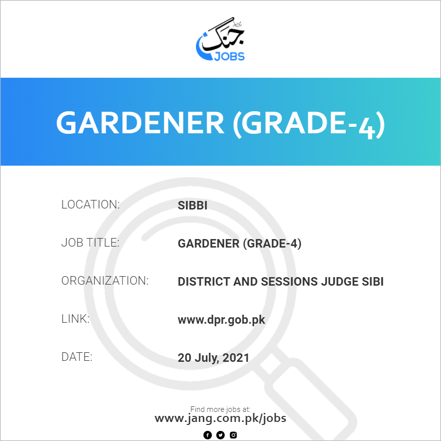Gardener (Grade-4)