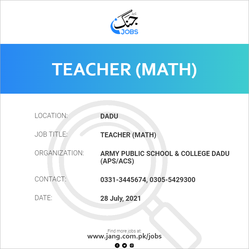 Teacher (Math)