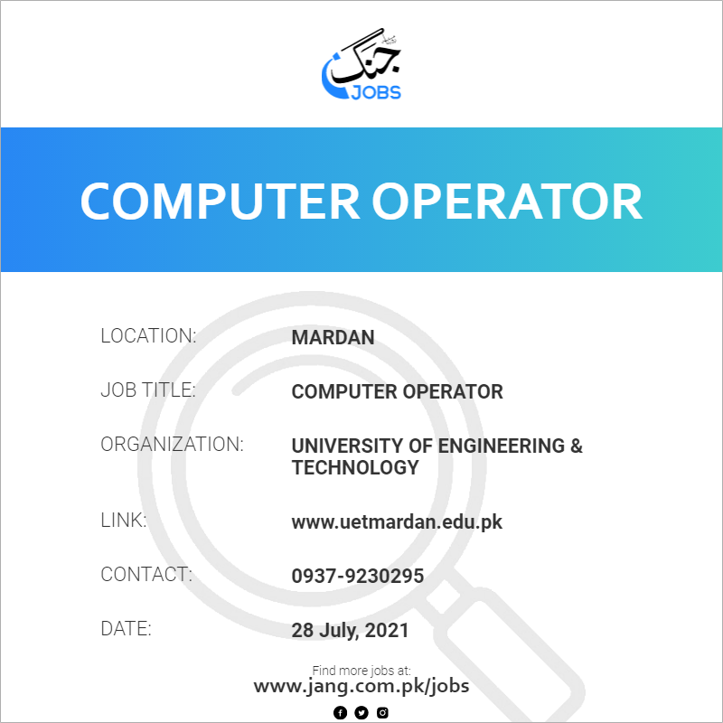 Computer Operator 