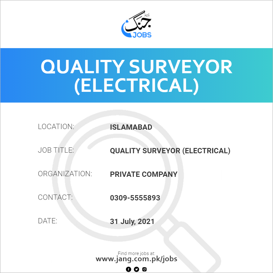 Quality Surveyor (Electrical)