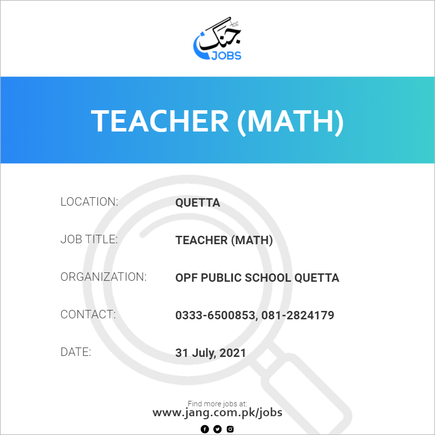 Teacher (Math)