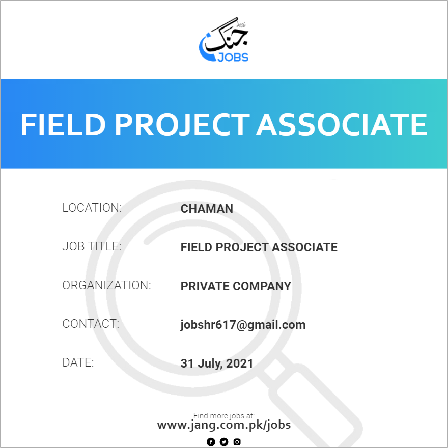Field Project Associate