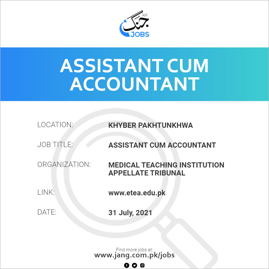 Assistant Cum Accountant
