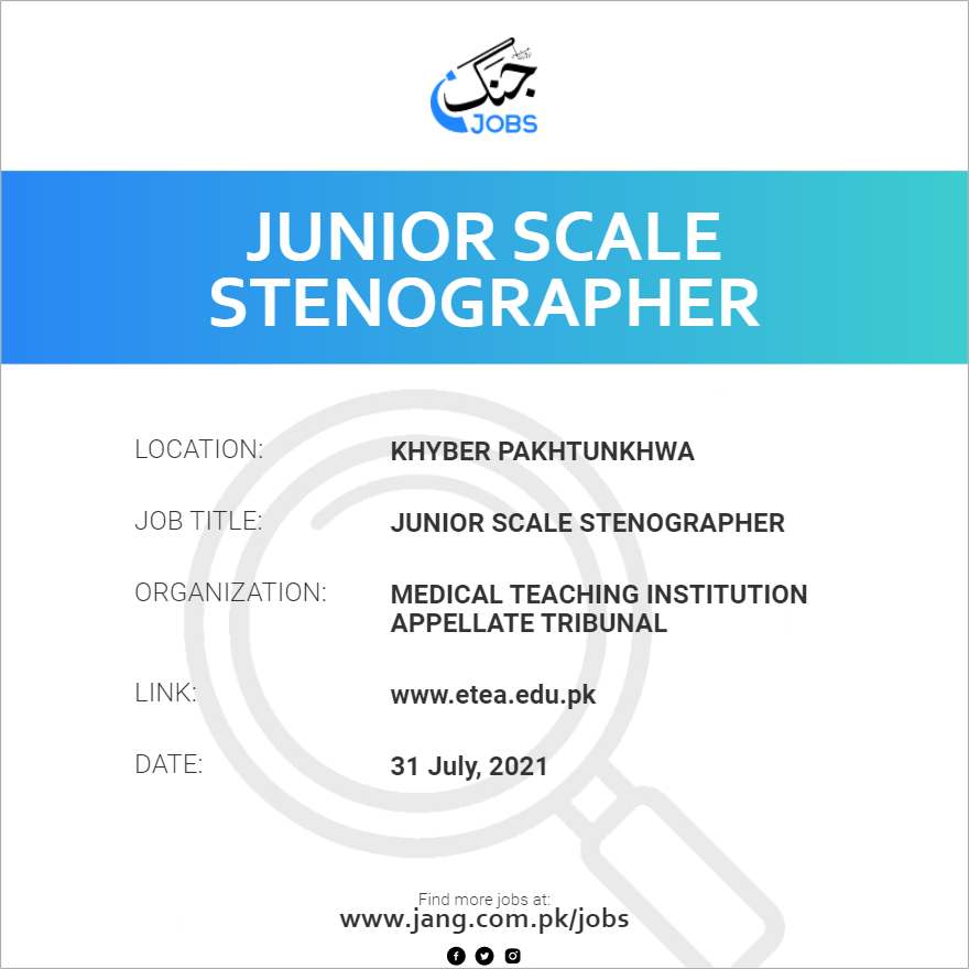 Junior Scale Stenographer