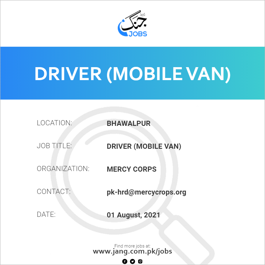 Driver (Mobile Van)