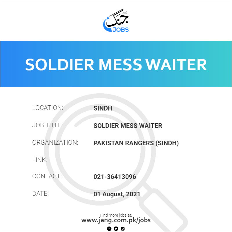 Soldier Mess Waiter