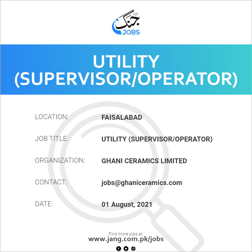 Utility (Supervisor/Operator)