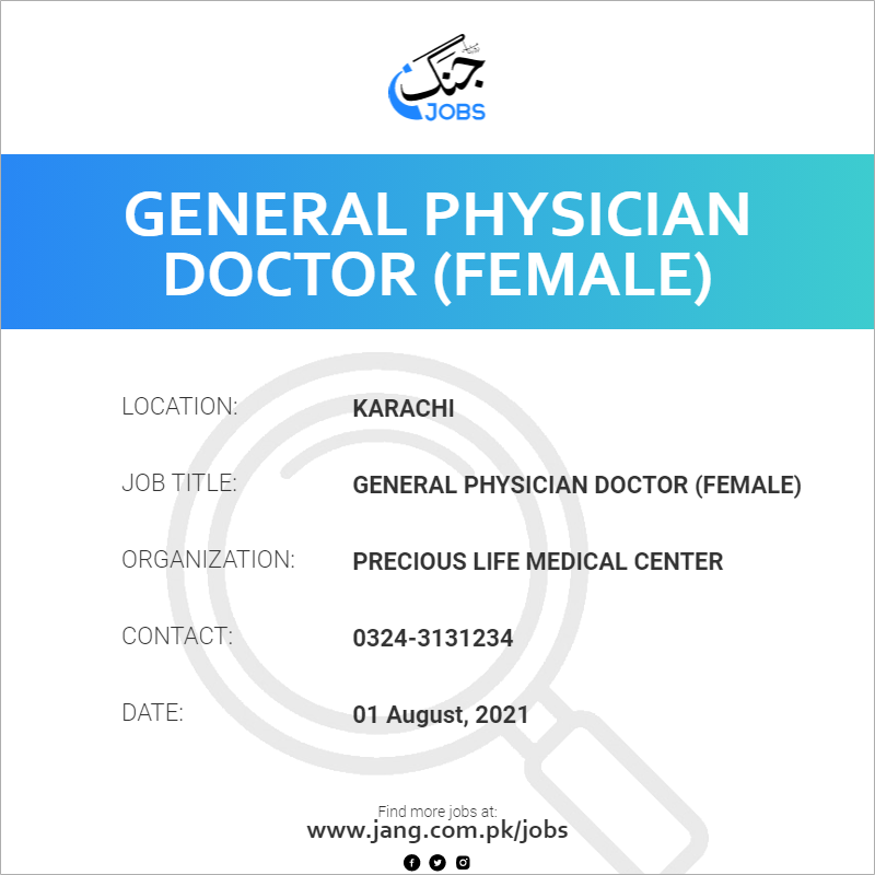 General Physician Doctor (Female)