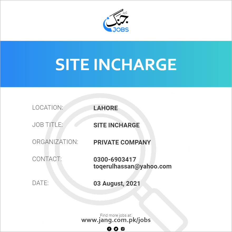 Site Incharge