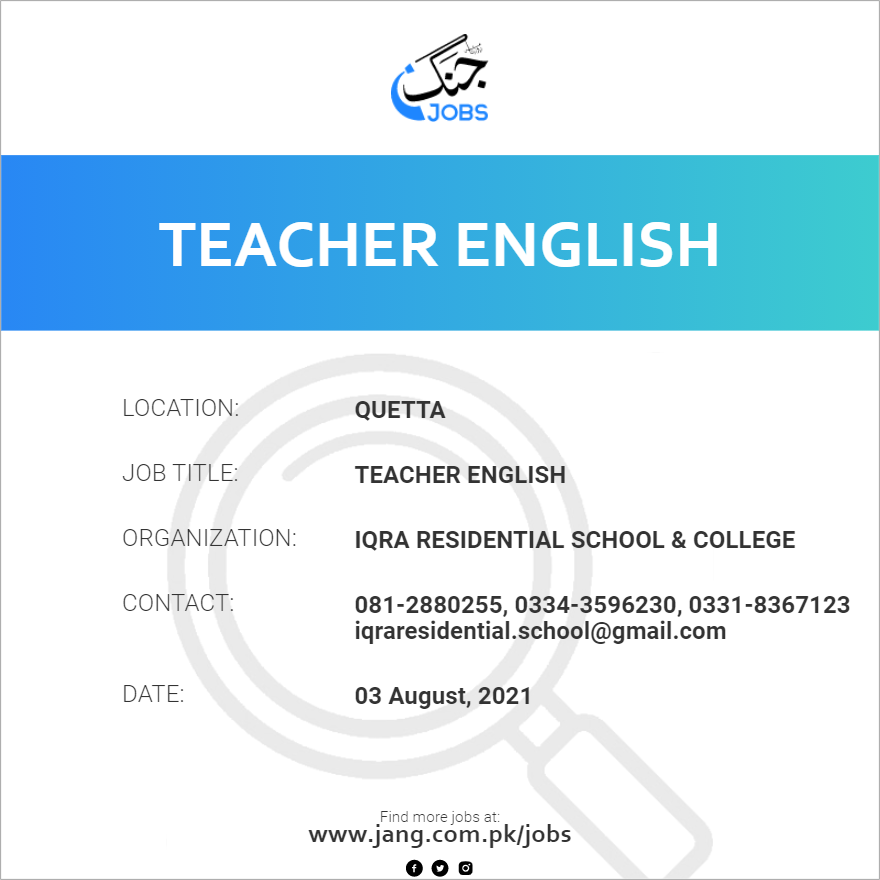 Teacher English