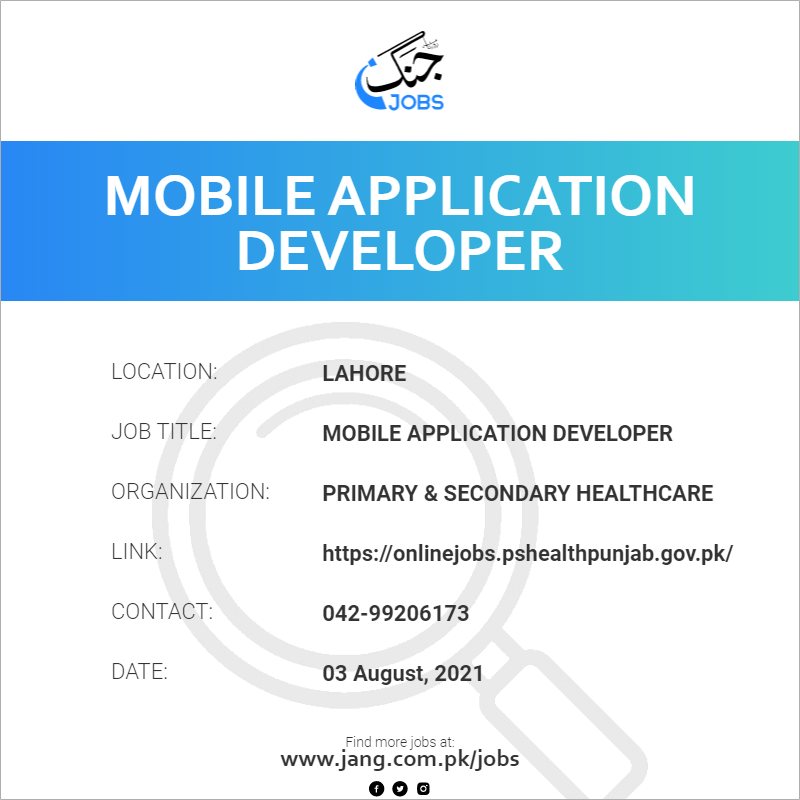 Mobile Application Developer