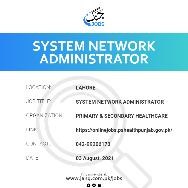 System Network Administrator 