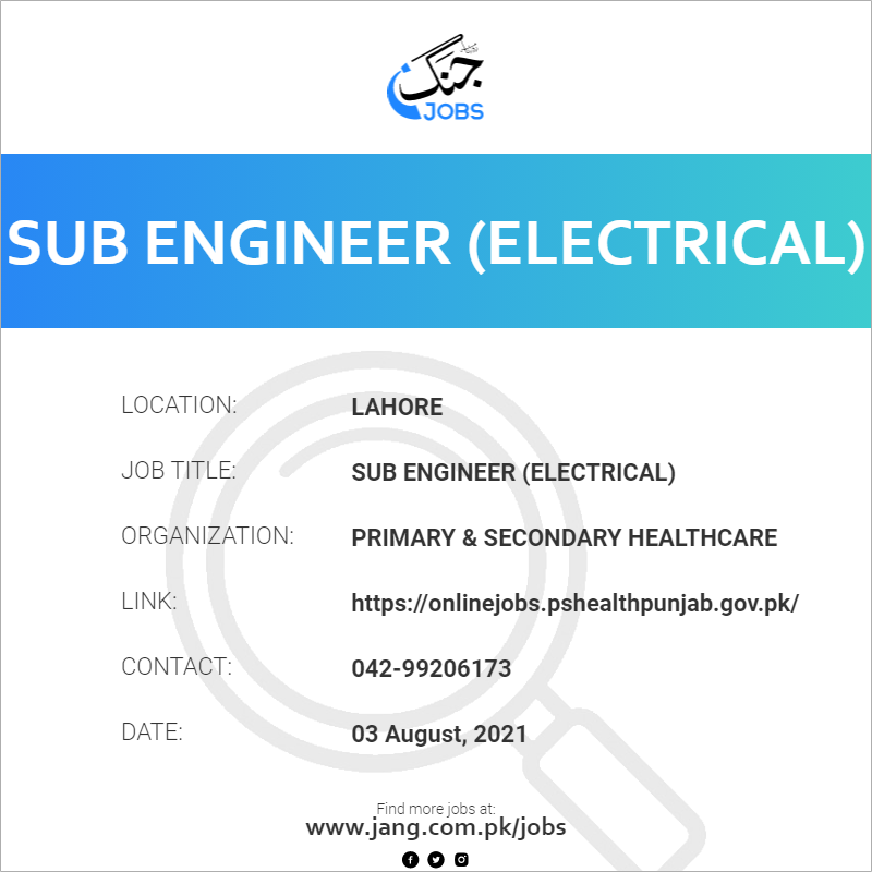 Sub Engineer (Electrical)