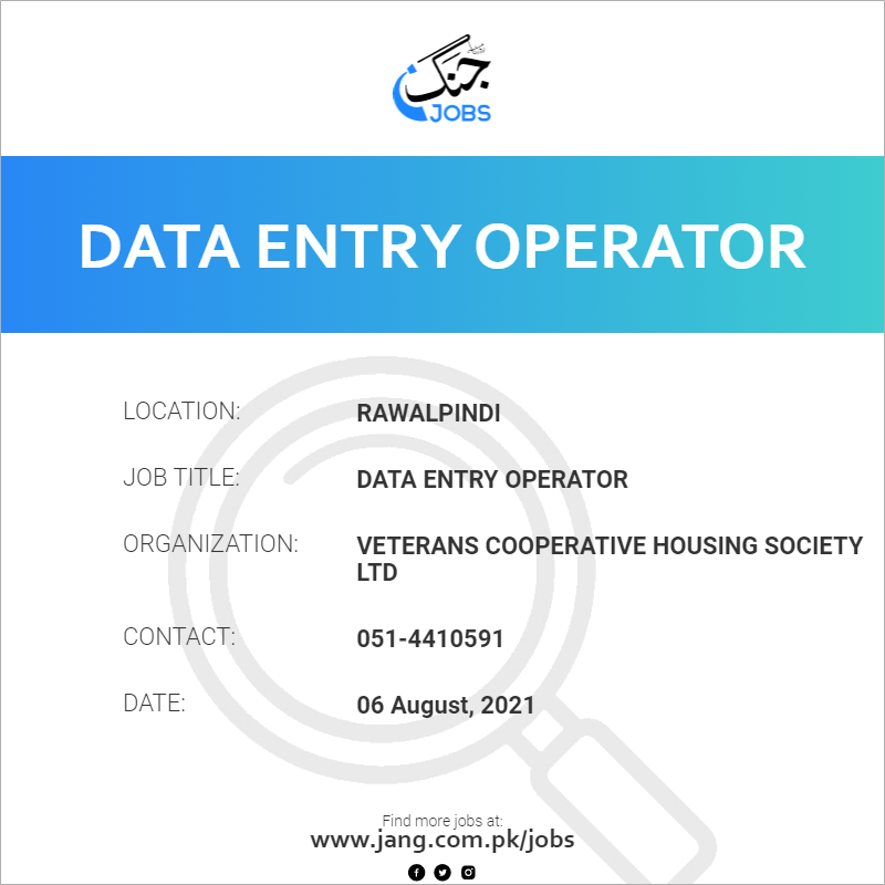 Data Entry Operator 