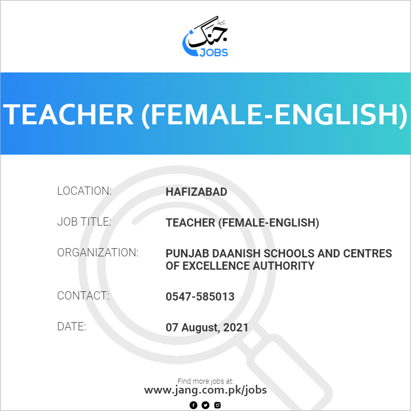 Teacher (Female-English)