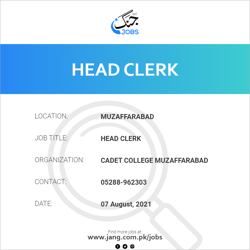 Head Clerk