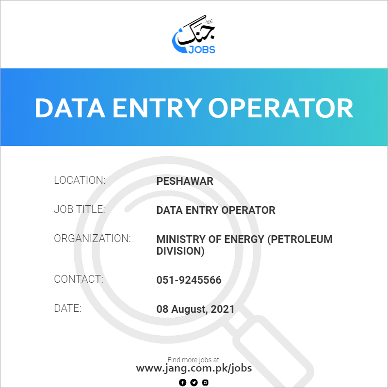 Data Entry Operator
