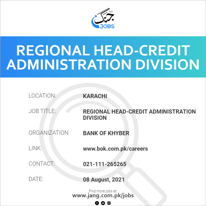 Regional Head-Credit Administration Division