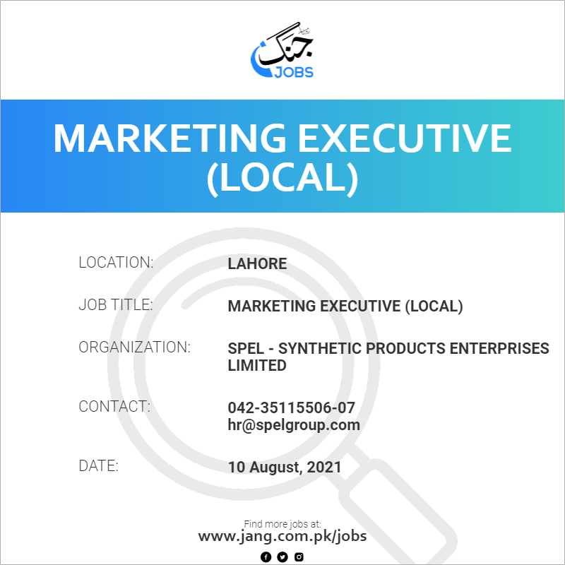 Marketing Executive (Local)