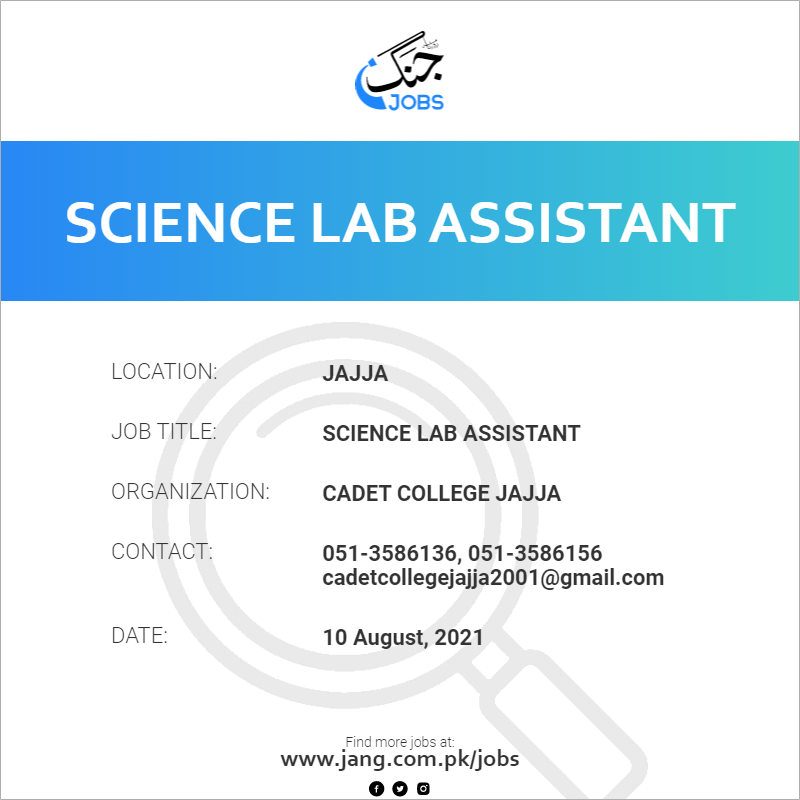 Science Lab Assistant