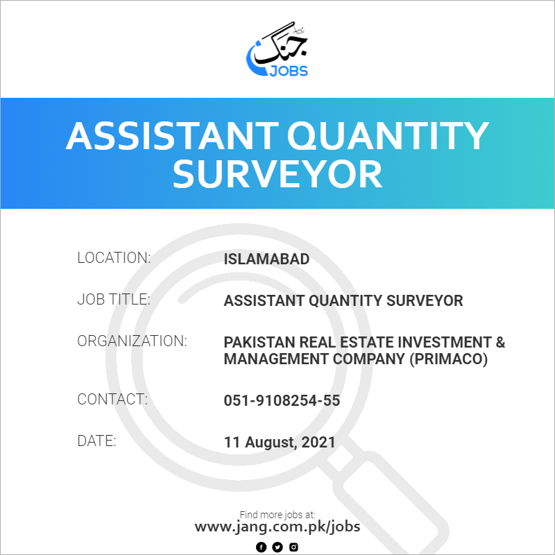 Assistant Quantity Surveyor 